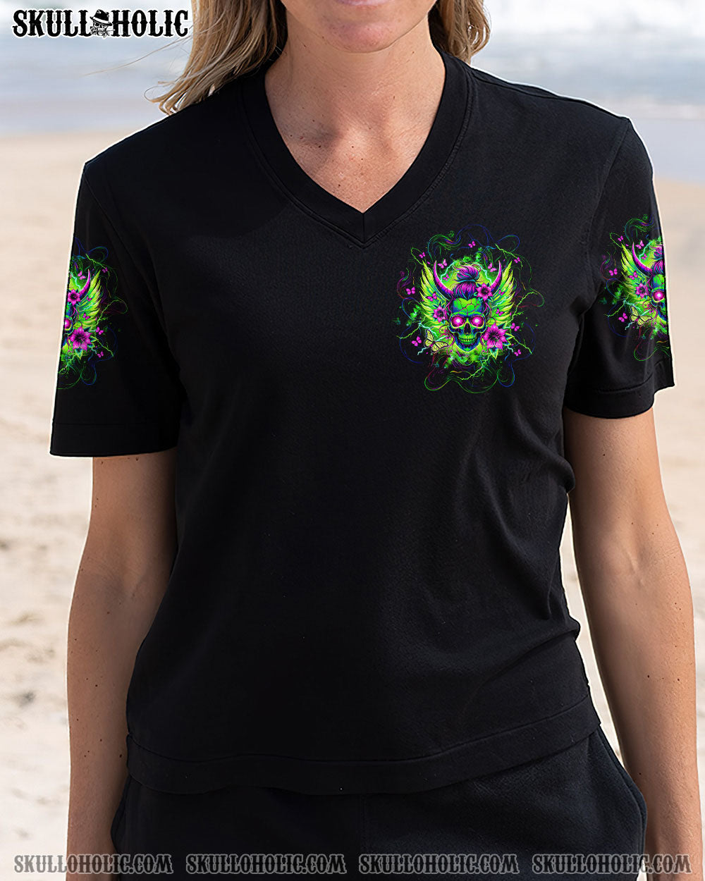 IT'S GOING TO BE ONE OF THOSE DAYS MESSY BUN SKULL ALL OVER PRINT  - TLTW0104253