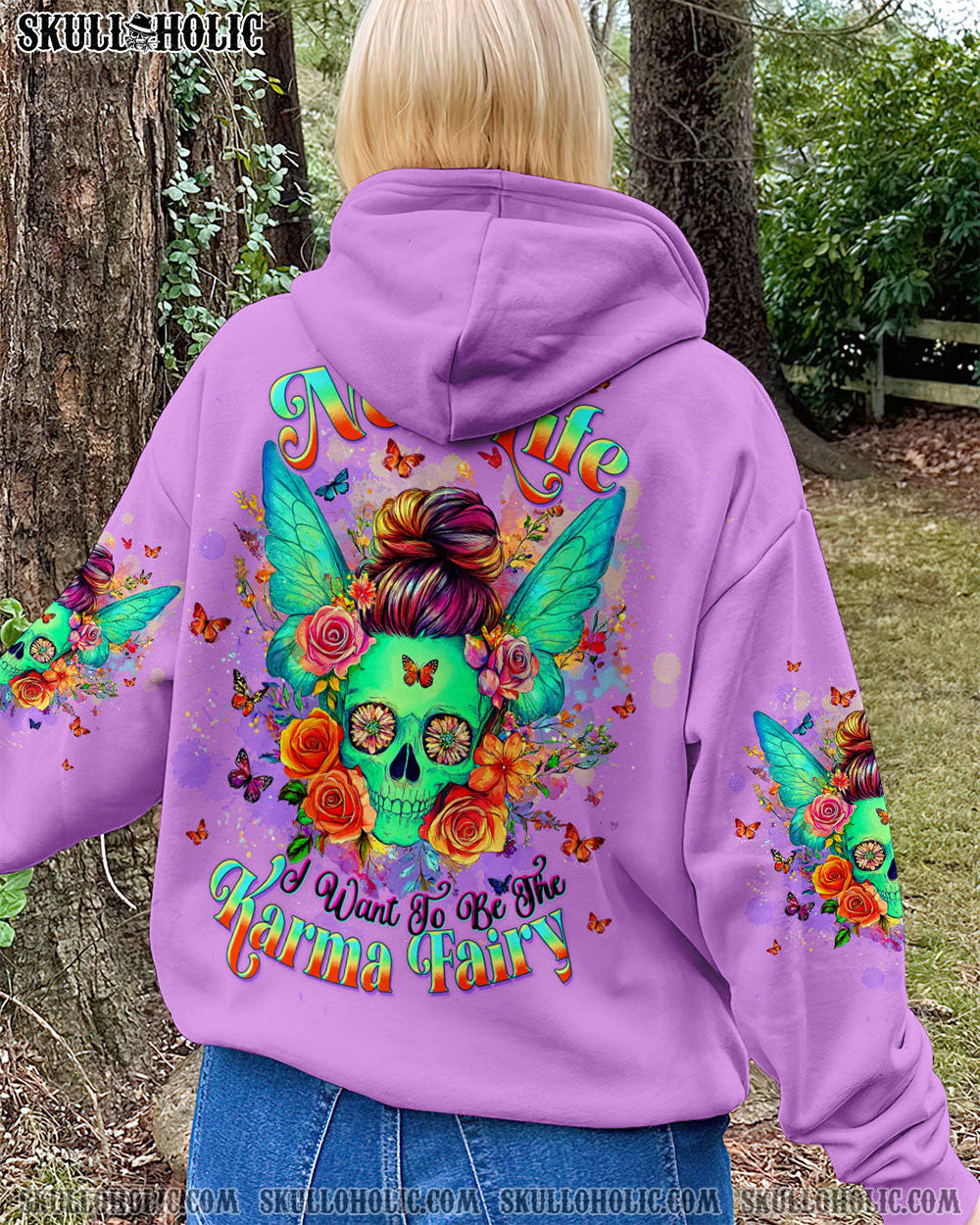 KARMA FAIRY SKULL MESSY BUN ALL OVER PRINT - TLTW0204251