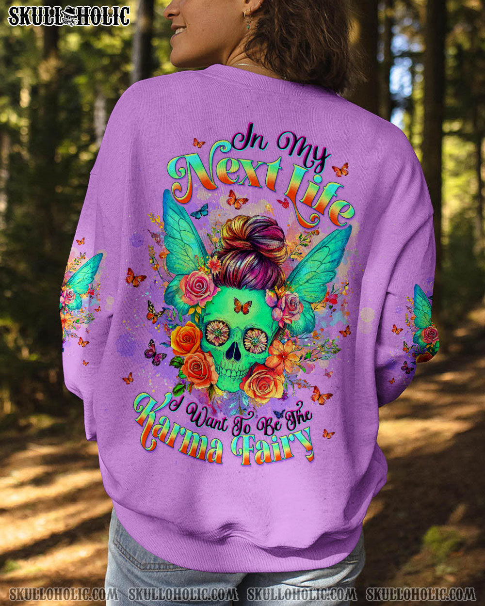 KARMA FAIRY SKULL MESSY BUN ALL OVER PRINT - TLTW0204251