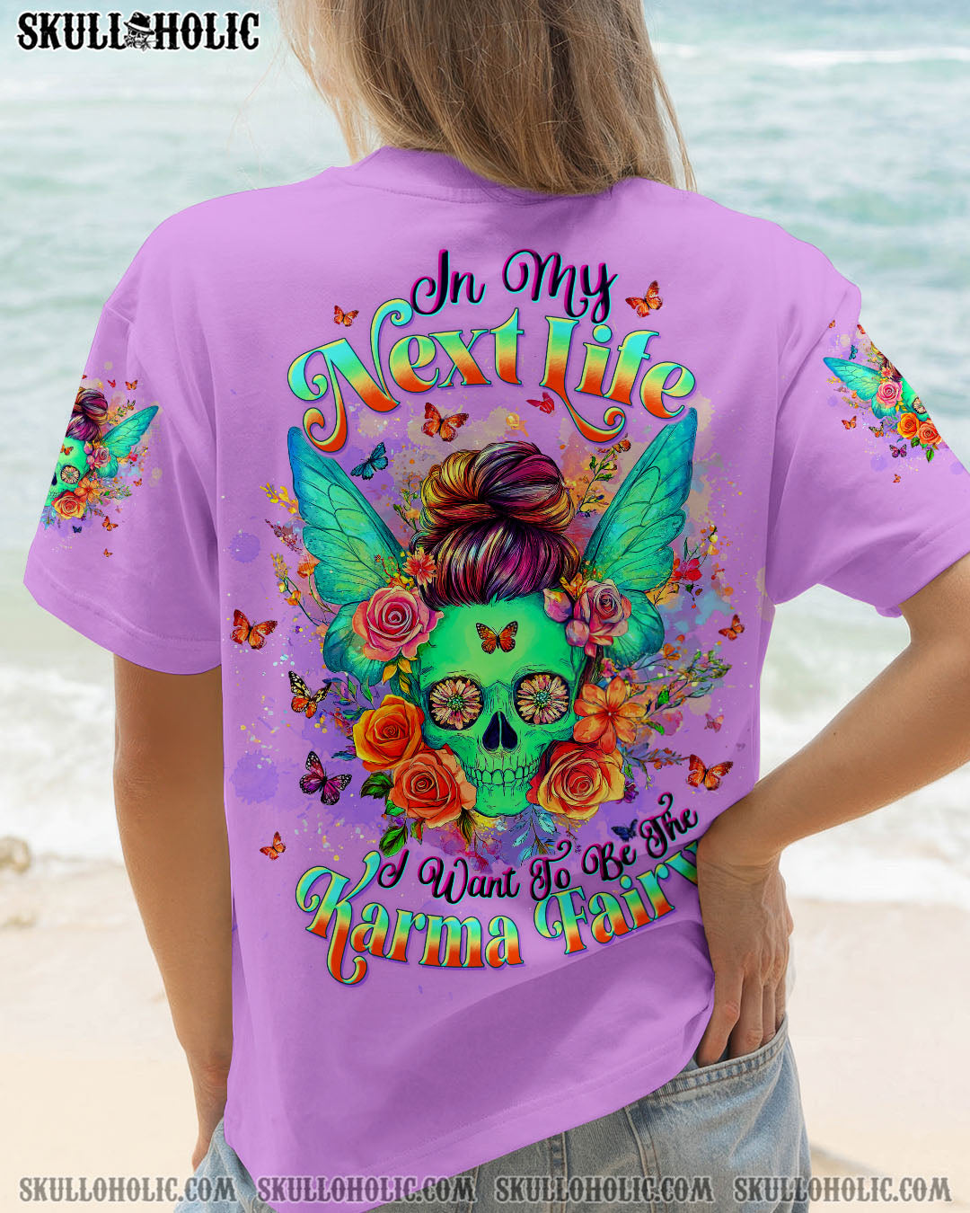 KARMA FAIRY SKULL MESSY BUN ALL OVER PRINT - TLTW0204251