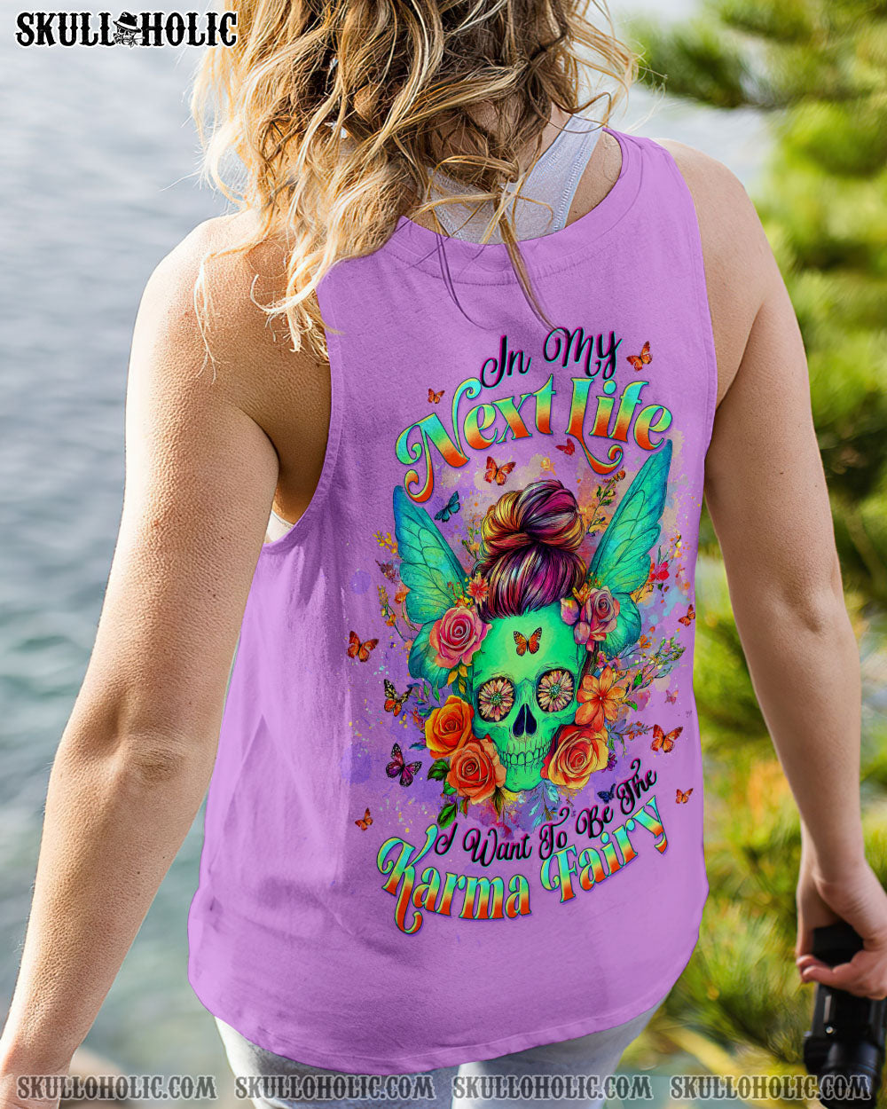 KARMA FAIRY SKULL MESSY BUN ALL OVER PRINT - TLTW0204251