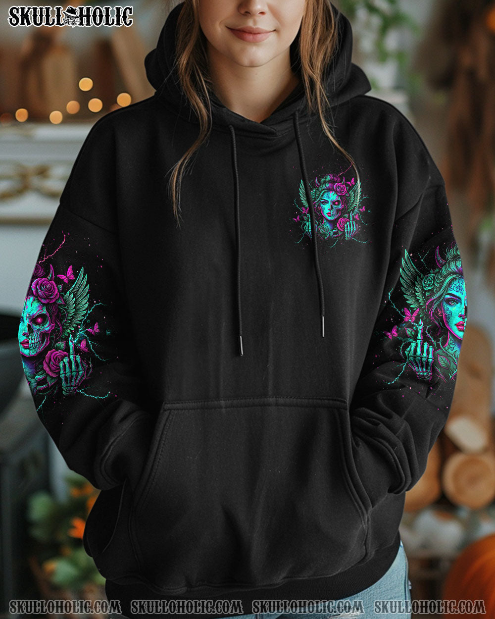 DON'T TRY TO FIGURE ME OUT SKULL HALF FACE ALL OVER PRINT - TLTW0204252