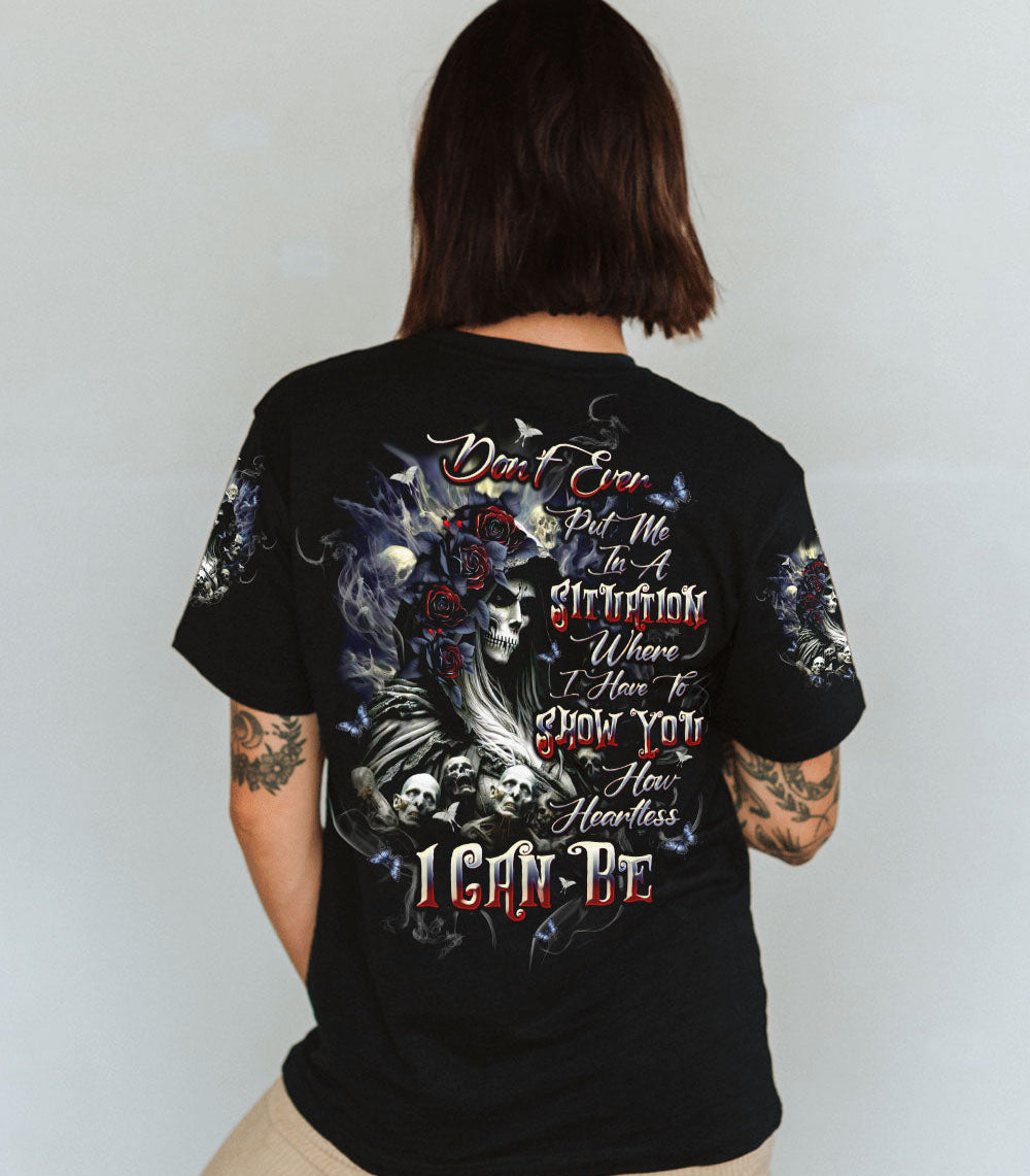 HOW HEARTLESS I CAN BE SKULL LADY ALL OVER PRINT - TLTW0303251