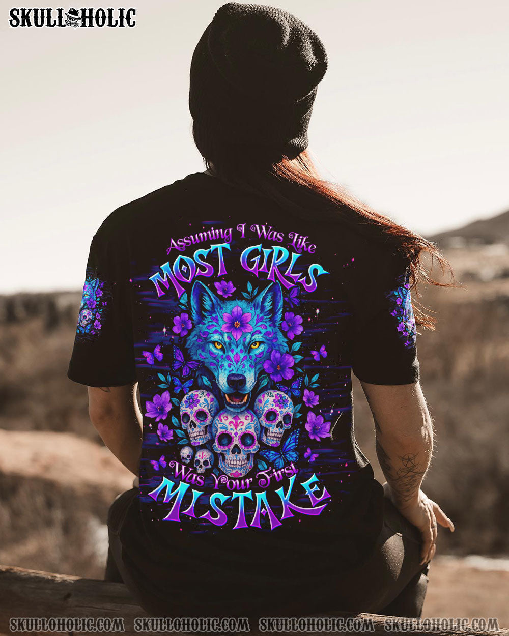 ASSUMING I WAS LIKE MOST GIRLS WOLF SKULL ALL OVER PRINT - TLTW0304253