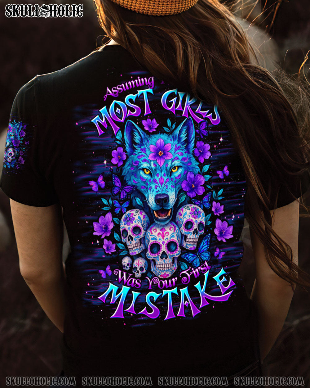 ASSUMING I WAS LIKE MOST GIRLS WOLF SKULL ALL OVER PRINT - TLTW0304253