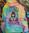THE GOOD GIRL IN ME GOT TIRED SKULL MESSY BUN TIE DYE ALL OVER PRINT  - TLTW0403251