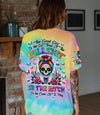 THE GOOD GIRL IN ME GOT TIRED SKULL MESSY BUN TIE DYE ALL OVER PRINT  - TLTW0403251