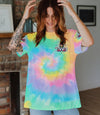 THE GOOD GIRL IN ME GOT TIRED SKULL MESSY BUN TIE DYE ALL OVER PRINT  - TLTW0403251