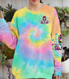 THE GOOD GIRL IN ME GOT TIRED SKULL MESSY BUN TIE DYE ALL OVER PRINT  - TLTW0403251