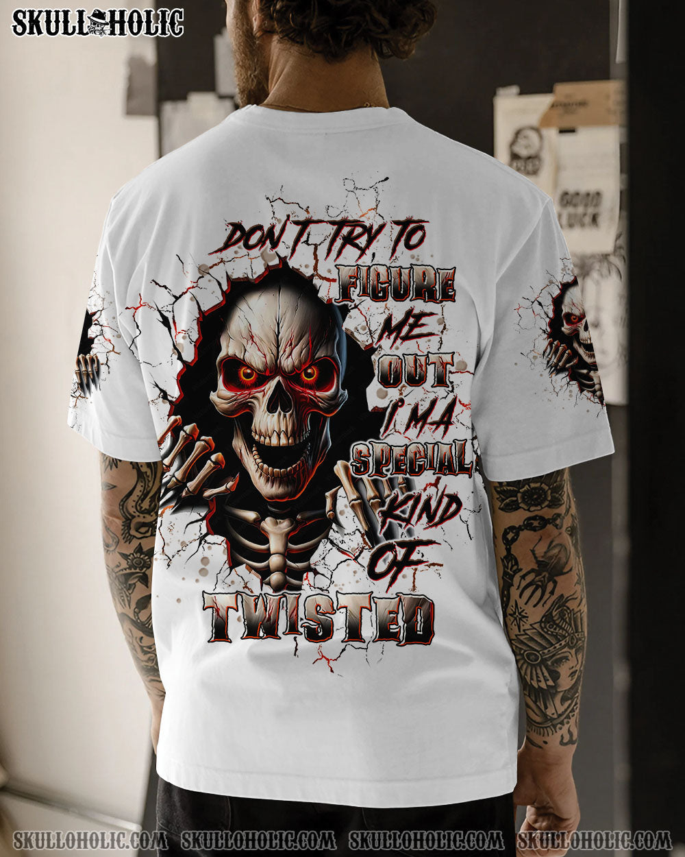 DON'T TRY TO FIGURE ME OUT SKULL ALL OVER PRINT - TLTW0508245