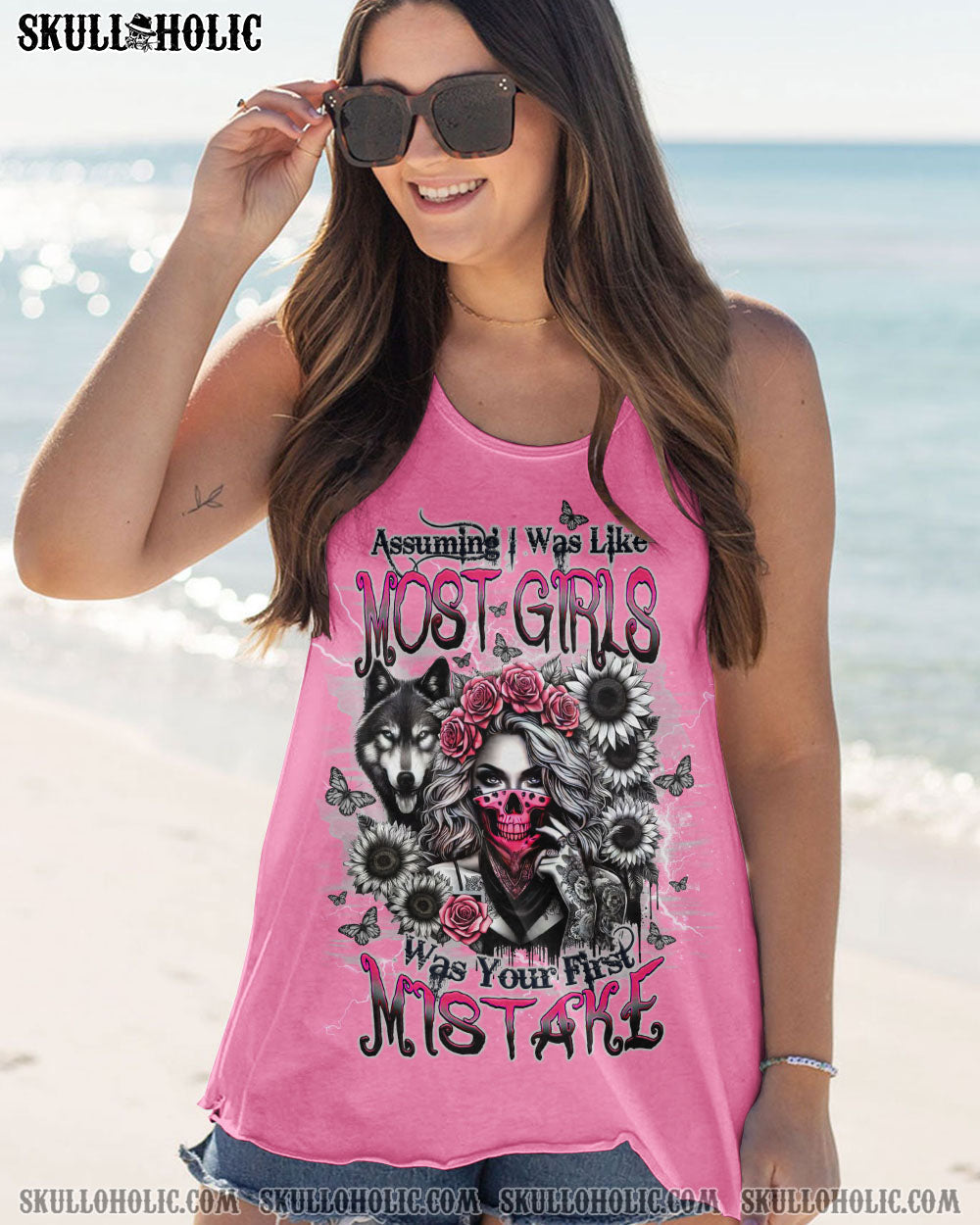 ASSUMING I WAS LIKE MOST GIRLS WOLF SKULL LADY ALL OVER PRINT - TLTW0804251