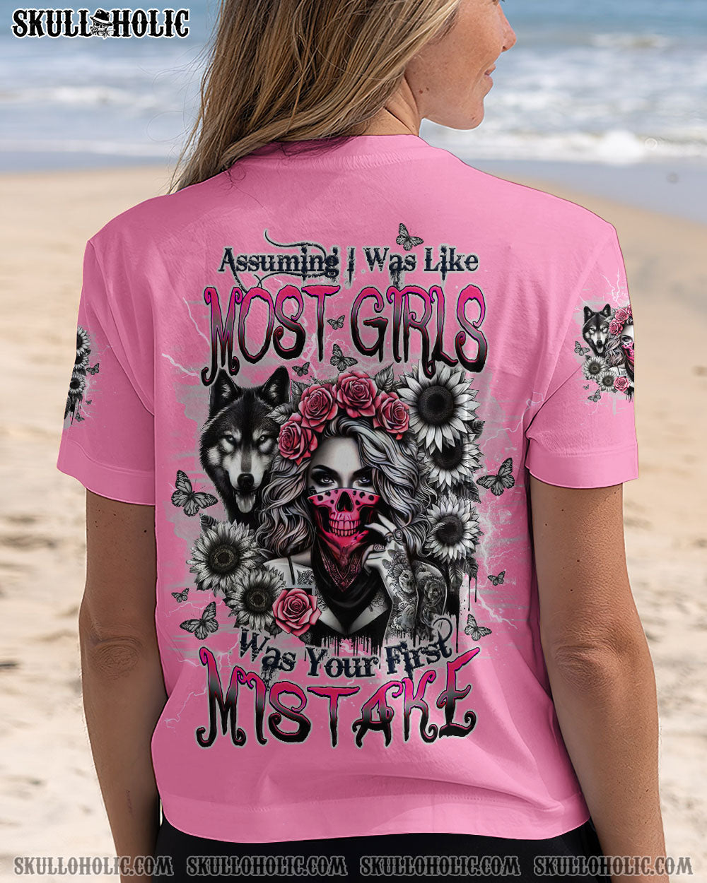 ASSUMING I WAS LIKE MOST GIRLS WOLF SKULL LADY ALL OVER PRINT - TLTW0804251