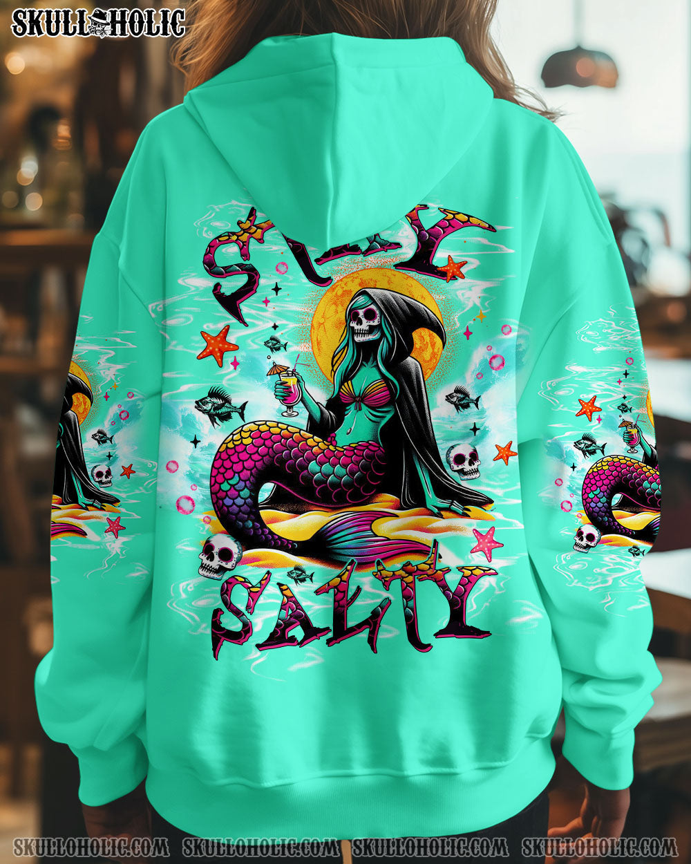 STAY SALTY SKELETON MERMAID ALL OVER PRINT - TLTW0805252