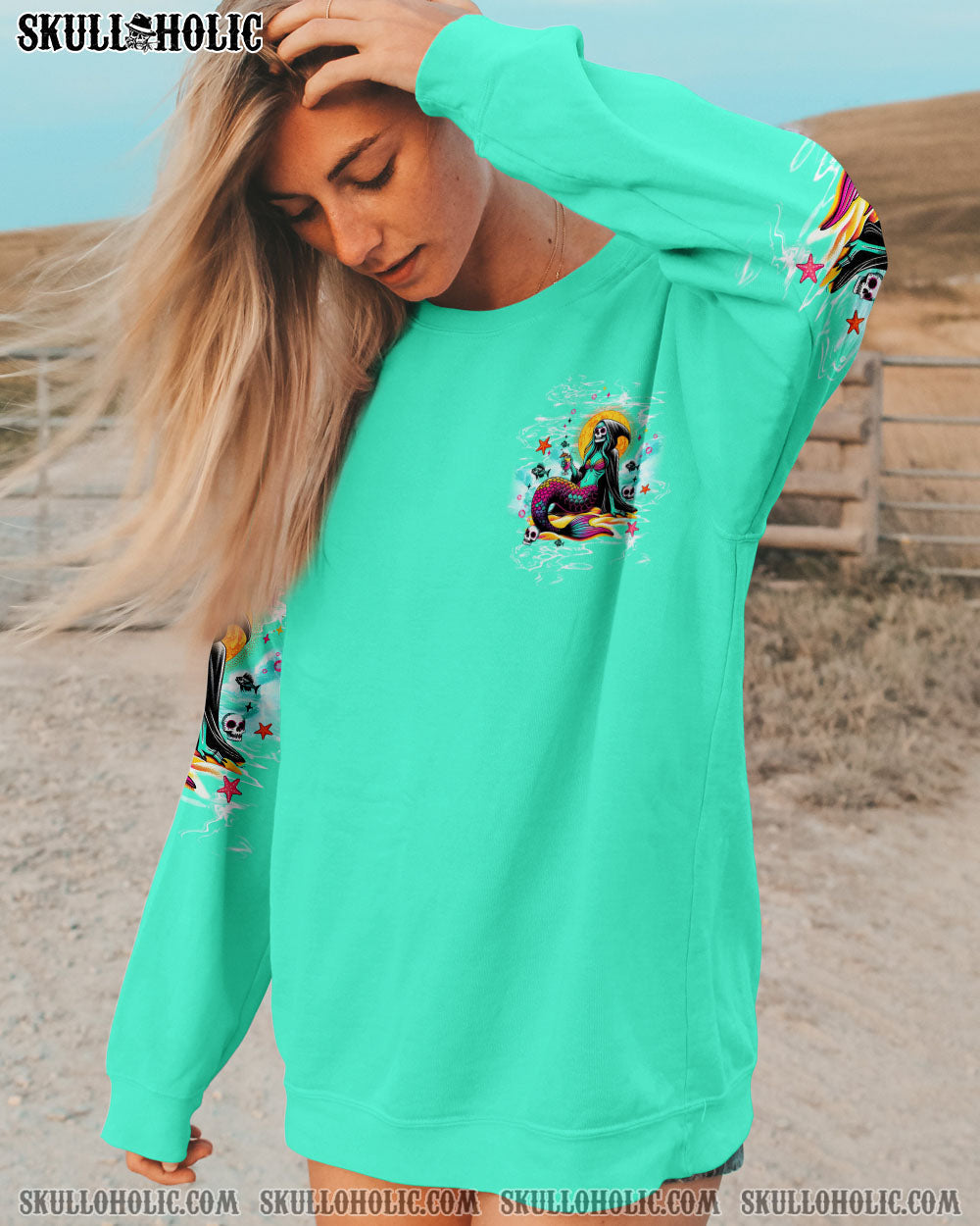 STAY SALTY SKELETON MERMAID ALL OVER PRINT - TLTW0805252