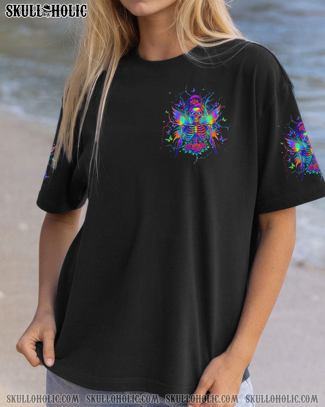 KARMA FAIRY SKULL MESSY BUN SKELETON ALL OVER PRINT - TLTW0905252