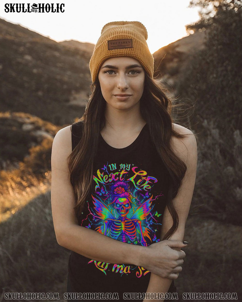 KARMA FAIRY SKULL MESSY BUN SKELETON ALL OVER PRINT - TLTW0905252