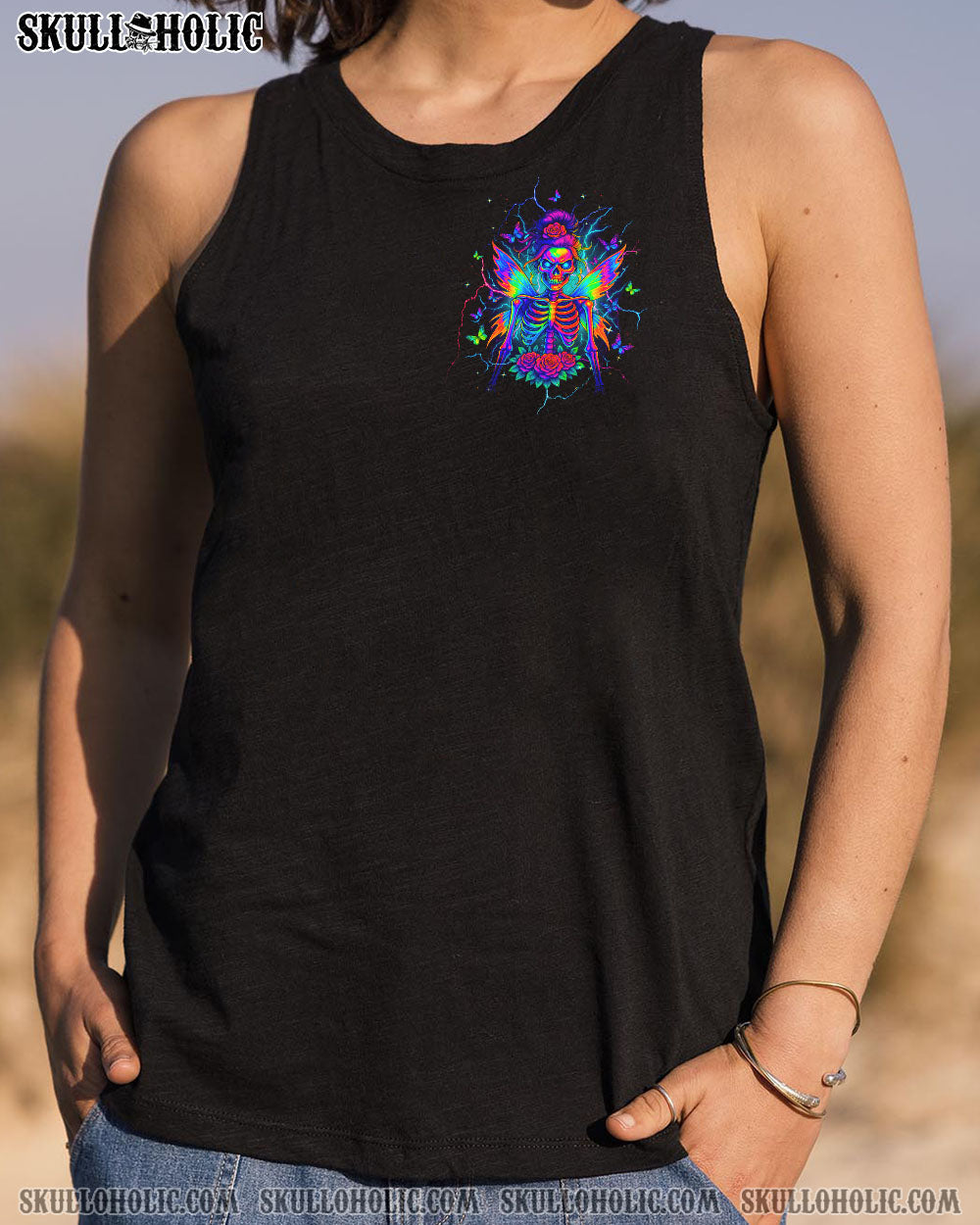 KARMA FAIRY SKULL MESSY BUN SKELETON ALL OVER PRINT - TLTW0905252