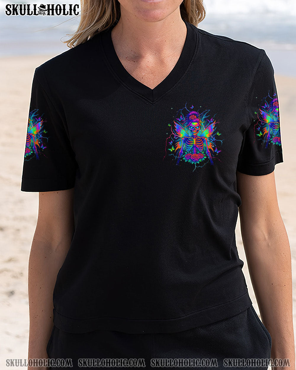 KARMA FAIRY SKULL MESSY BUN SKELETON ALL OVER PRINT - TLTW0905252