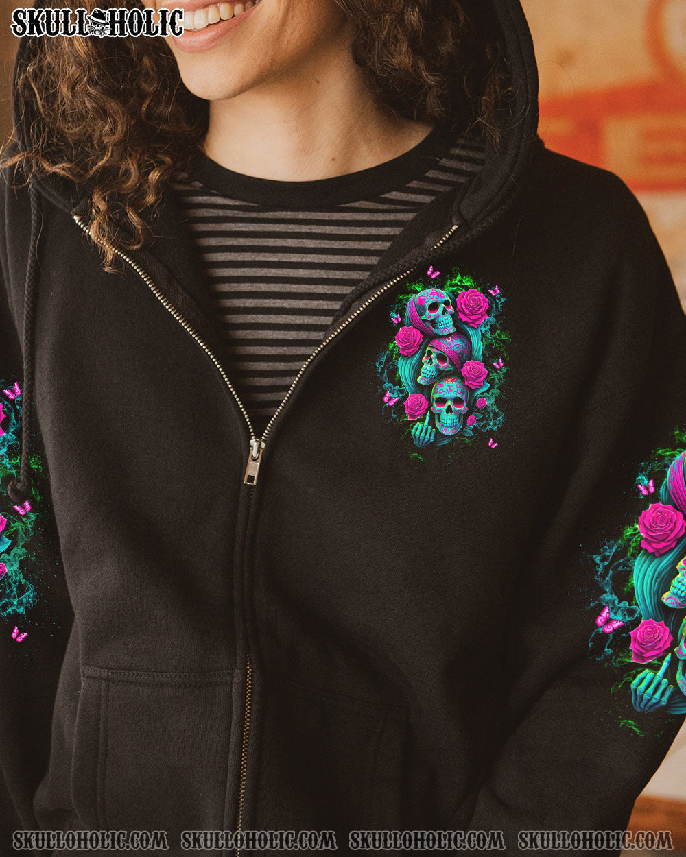 THE GOOD GIRL IN ME GOT TIRED SKULL ROSE ALL OVER PRINT - TLTW1004252
