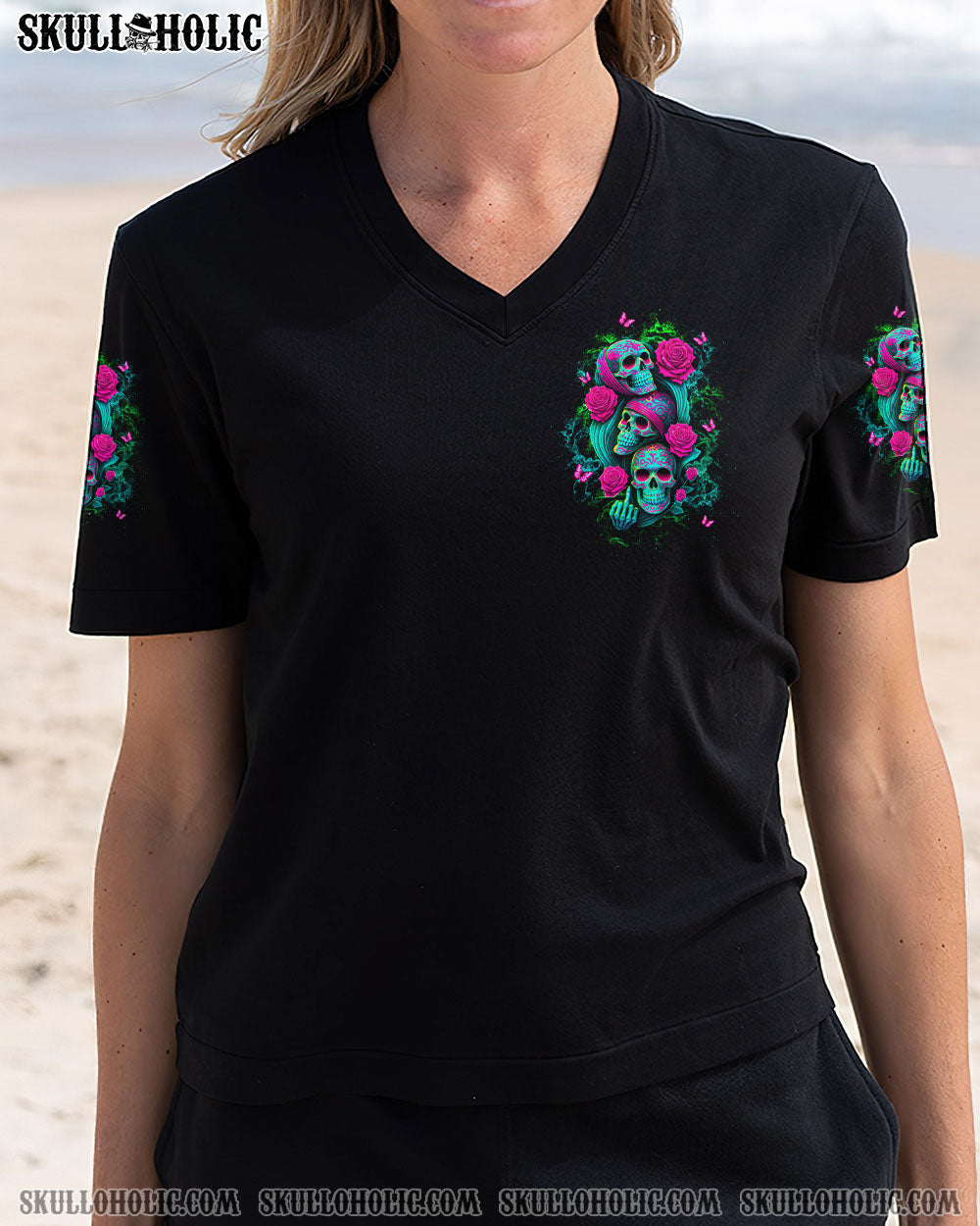 THE GOOD GIRL IN ME GOT TIRED SKULL ROSE ALL OVER PRINT - TLTW1004252