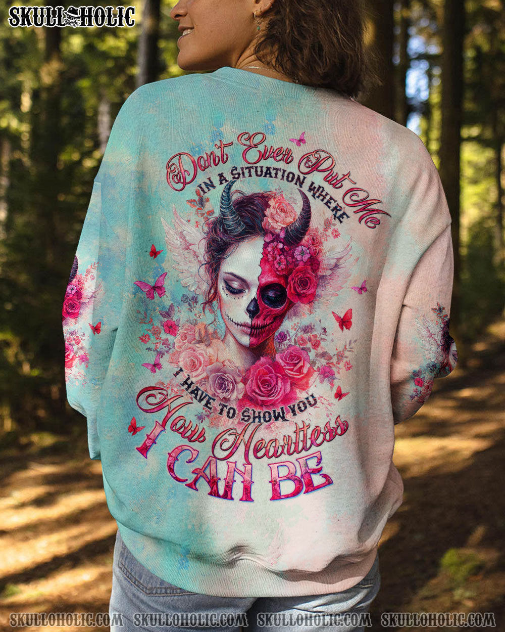 HOW HEARTLESS I CAN BE SKULL LADY ALL OVER PRINT -  TLTW1104251