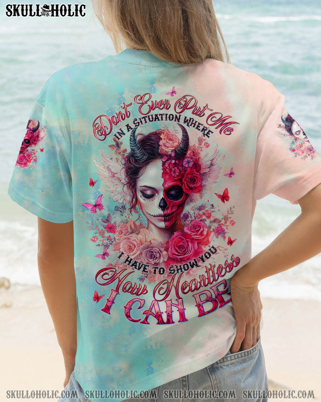 HOW HEARTLESS I CAN BE SKULL LADY ALL OVER PRINT -  TLTW1104251