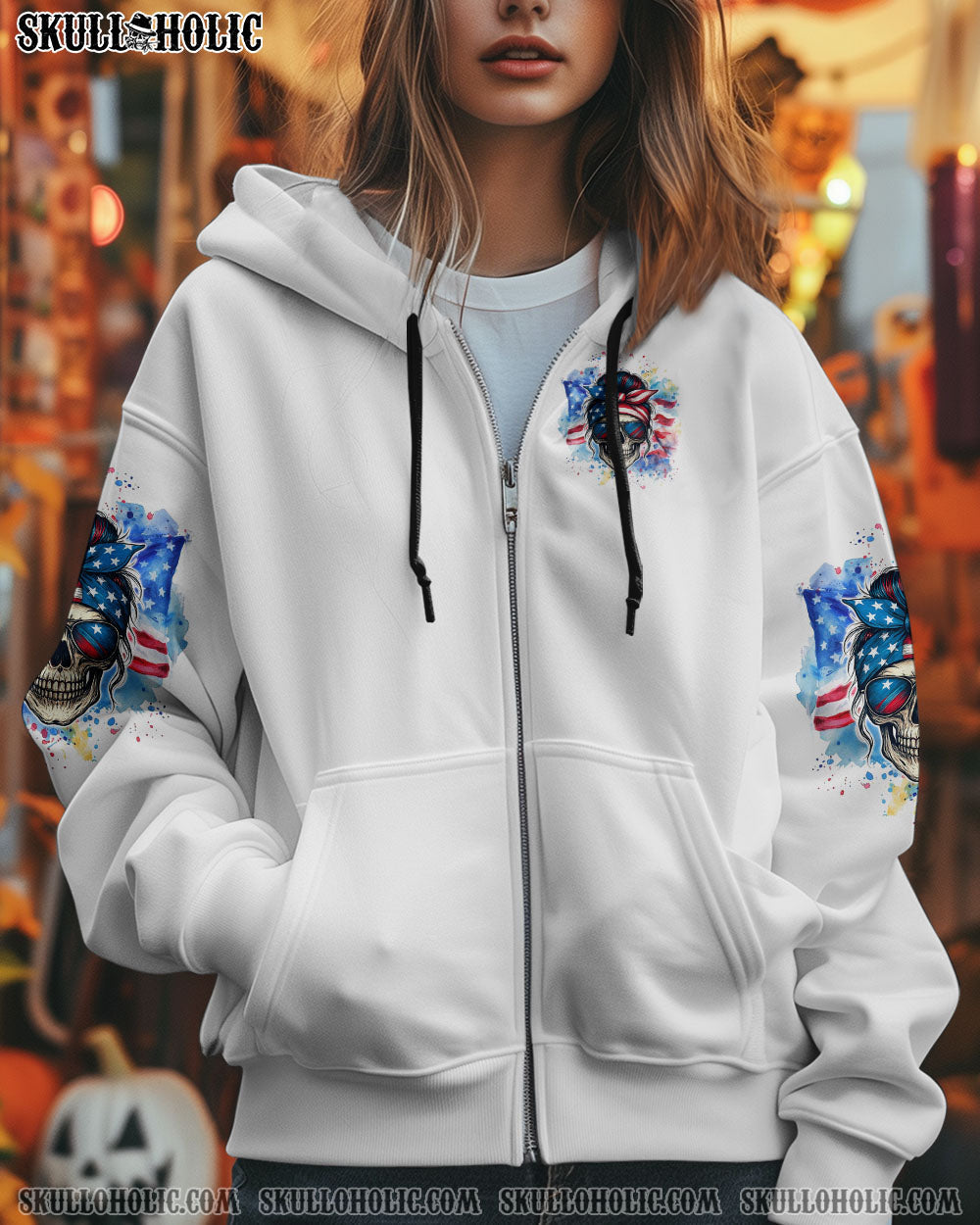 OH I PISS YOU OFF SKULL MESSY BUN ALL OVER PRINT - TLTW1704251