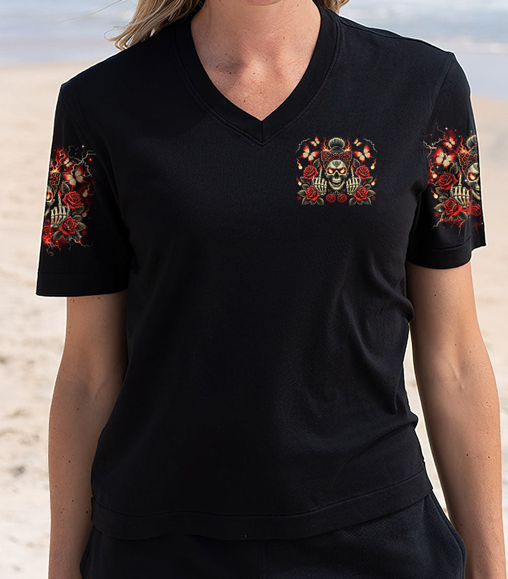 GOOD MOMS SAY BAD WORDS MESSY BUN SKULL ALL OVER PRINT - TLTR1903253