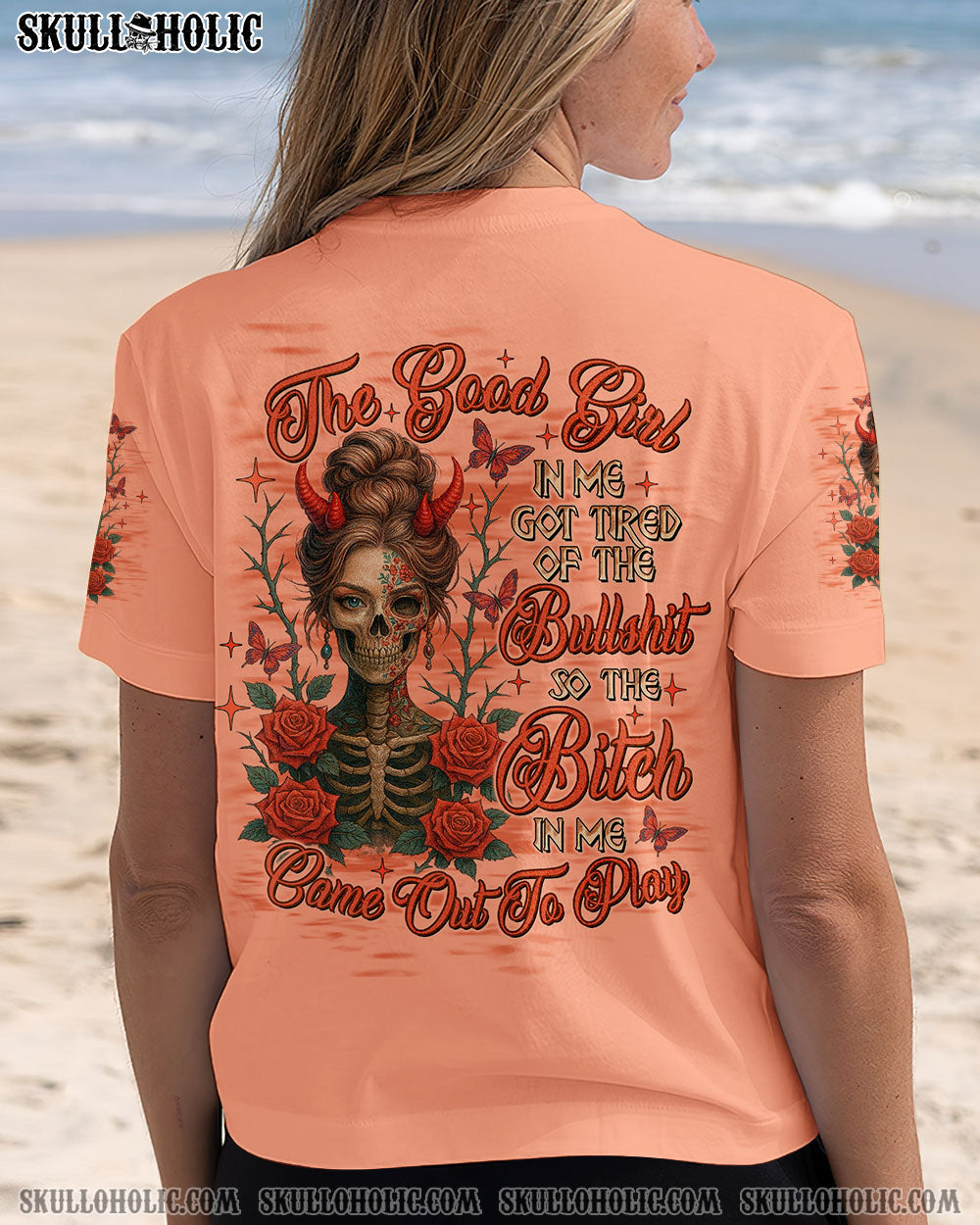 THE GOOD GIRL IN ME LADY SKULL ALL OVER PRINT  - TLTW1904251