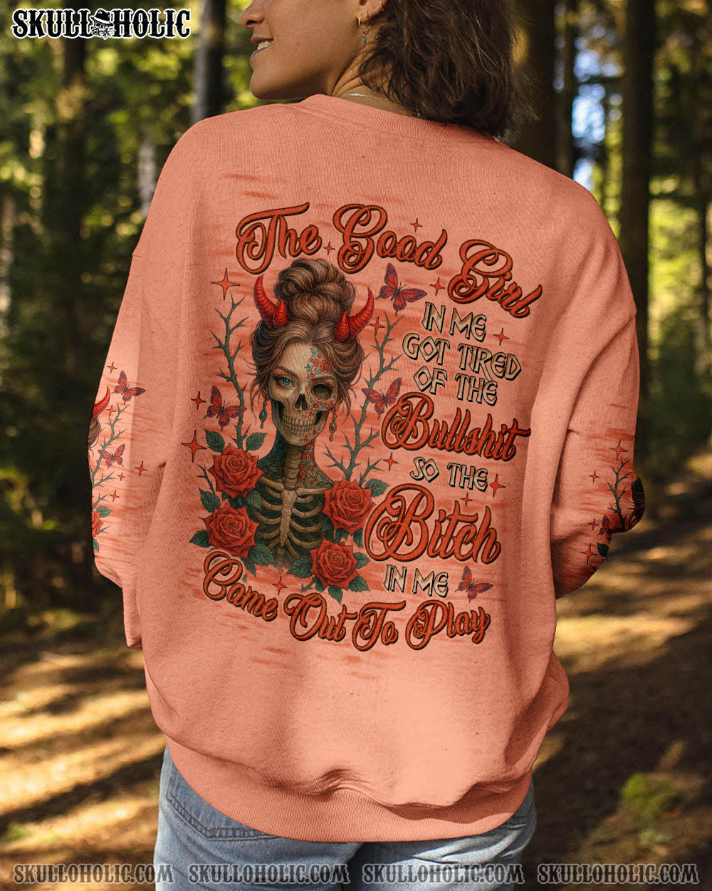 THE GOOD GIRL IN ME LADY SKULL ALL OVER PRINT  - TLTW1904251