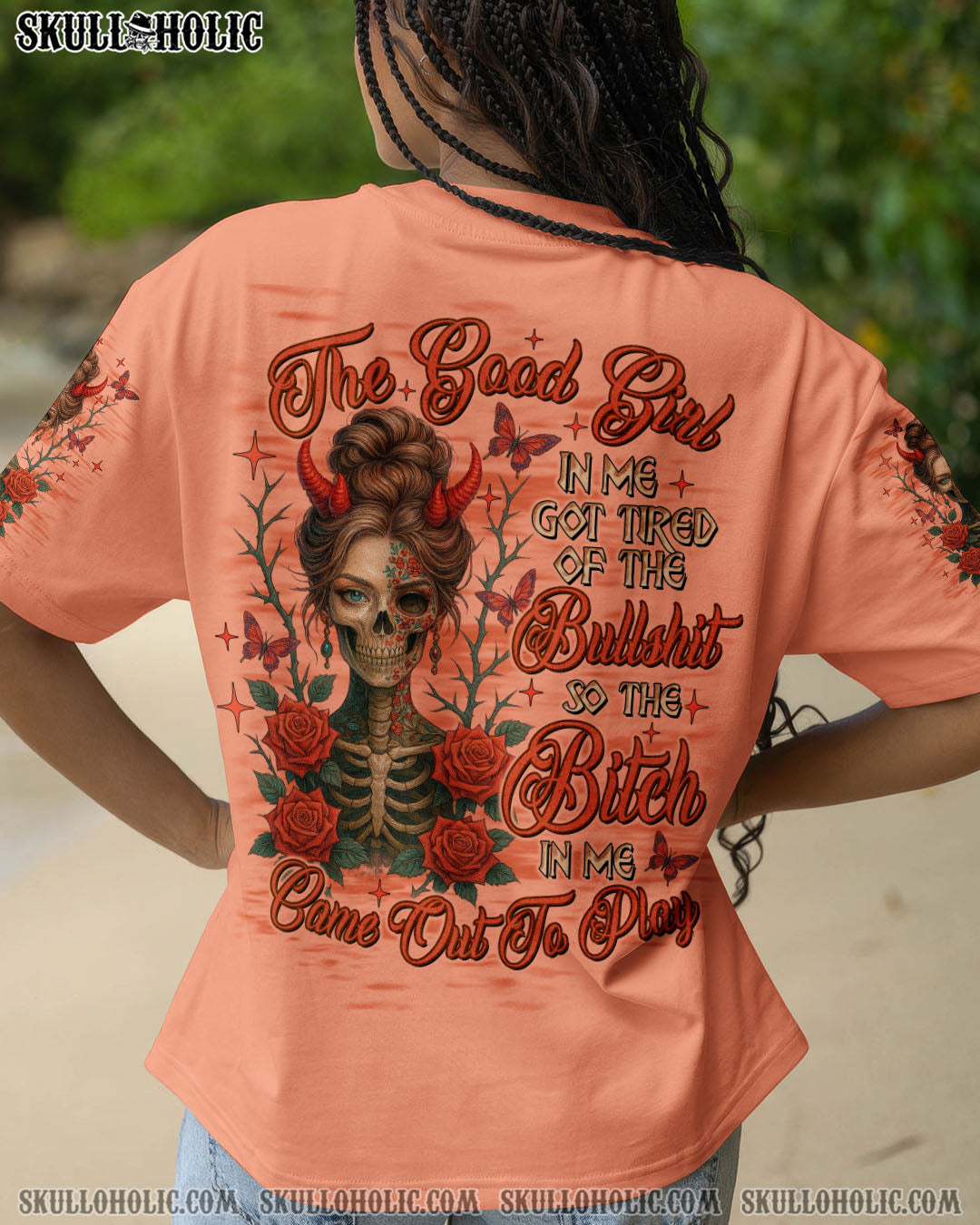 THE GOOD GIRL IN ME LADY SKULL ALL OVER PRINT  - TLTW1904251