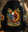 DON'T TRY TO FIGURE ME OUT SKULL SUNFLOWER BLACK ALL OVER PRINT - TLTW2003254