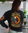 DON'T TRY TO FIGURE ME OUT SKULL SUNFLOWER BLACK ALL OVER PRINT - TLTW2003254