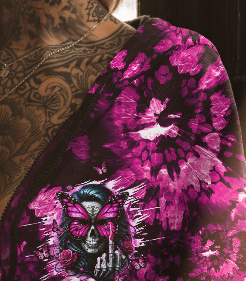 HOW HEARTLESS I CAN BE SKULL LADY TIE DYE ALL OVER PRINT - TLTW2102252