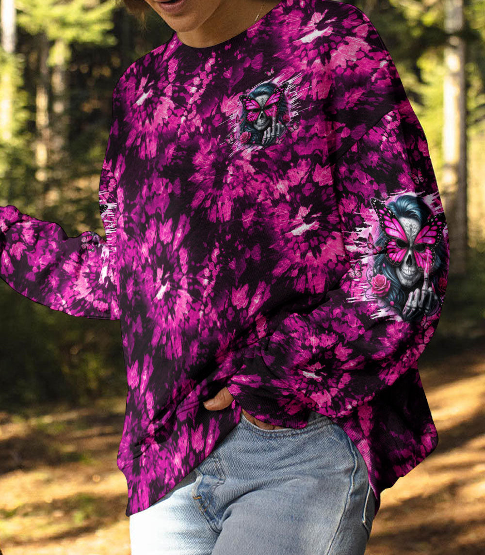 HOW HEARTLESS I CAN BE SKULL LADY TIE DYE ALL OVER PRINT - TLTW2102252