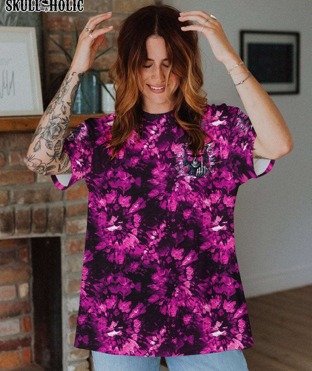 HOW HEARTLESS I CAN BE SKULL LADY TIE DYE ALL OVER PRINT - TLTW2102252