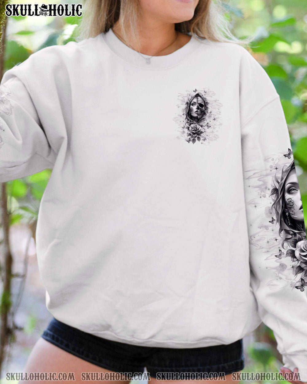DON'T TRY TO FIGURE ME OUT SKULL LADY ALL OVER PRINT   - TLTW2103254
