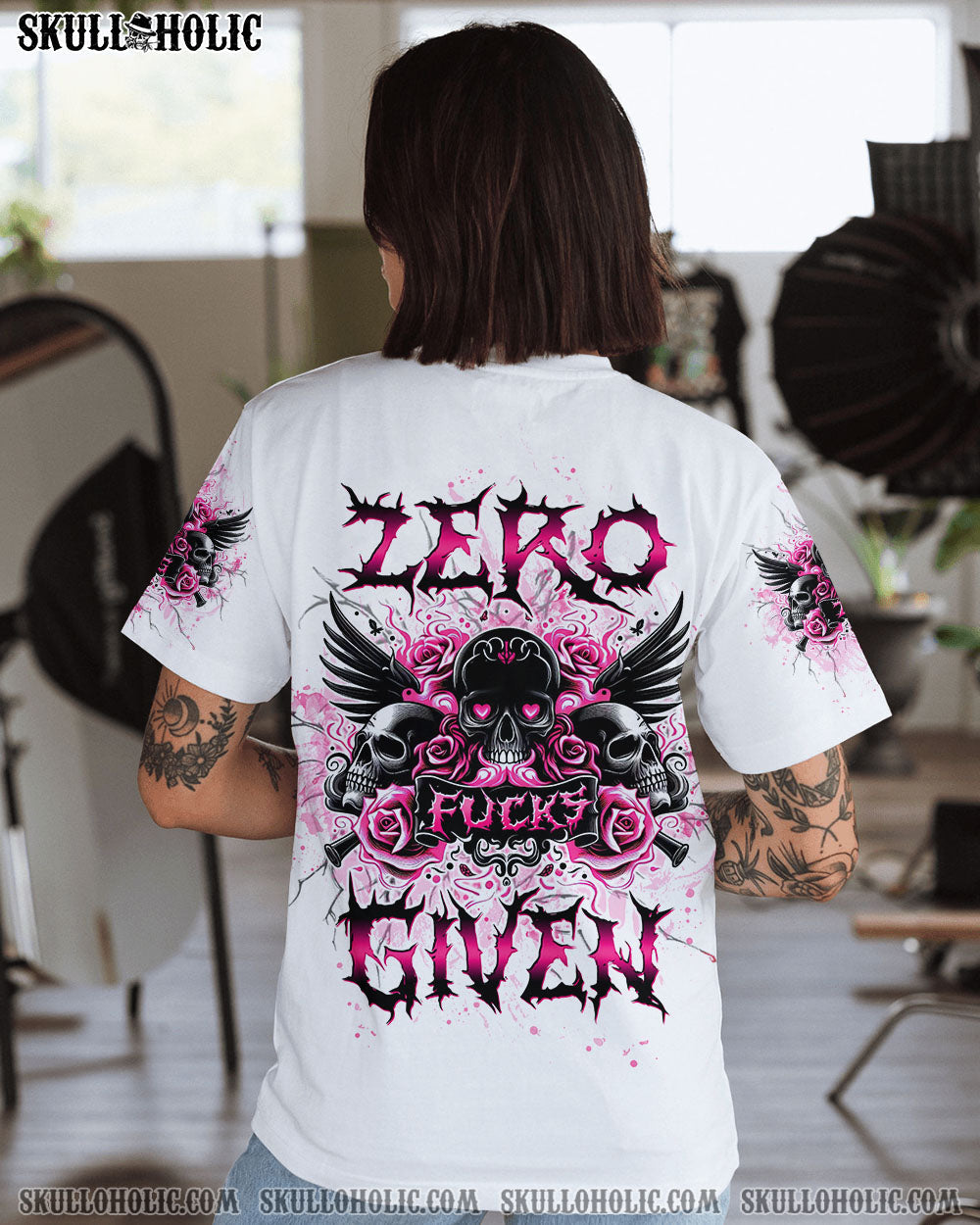 ZERO F GIVEN ROSE SKULL ALL OVER PRINT - TLTW2410241