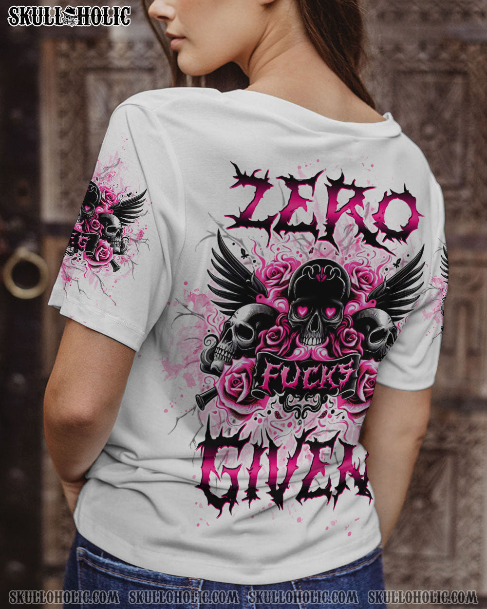 ZERO F GIVEN ROSE SKULL ALL OVER PRINT - TLTW2410241