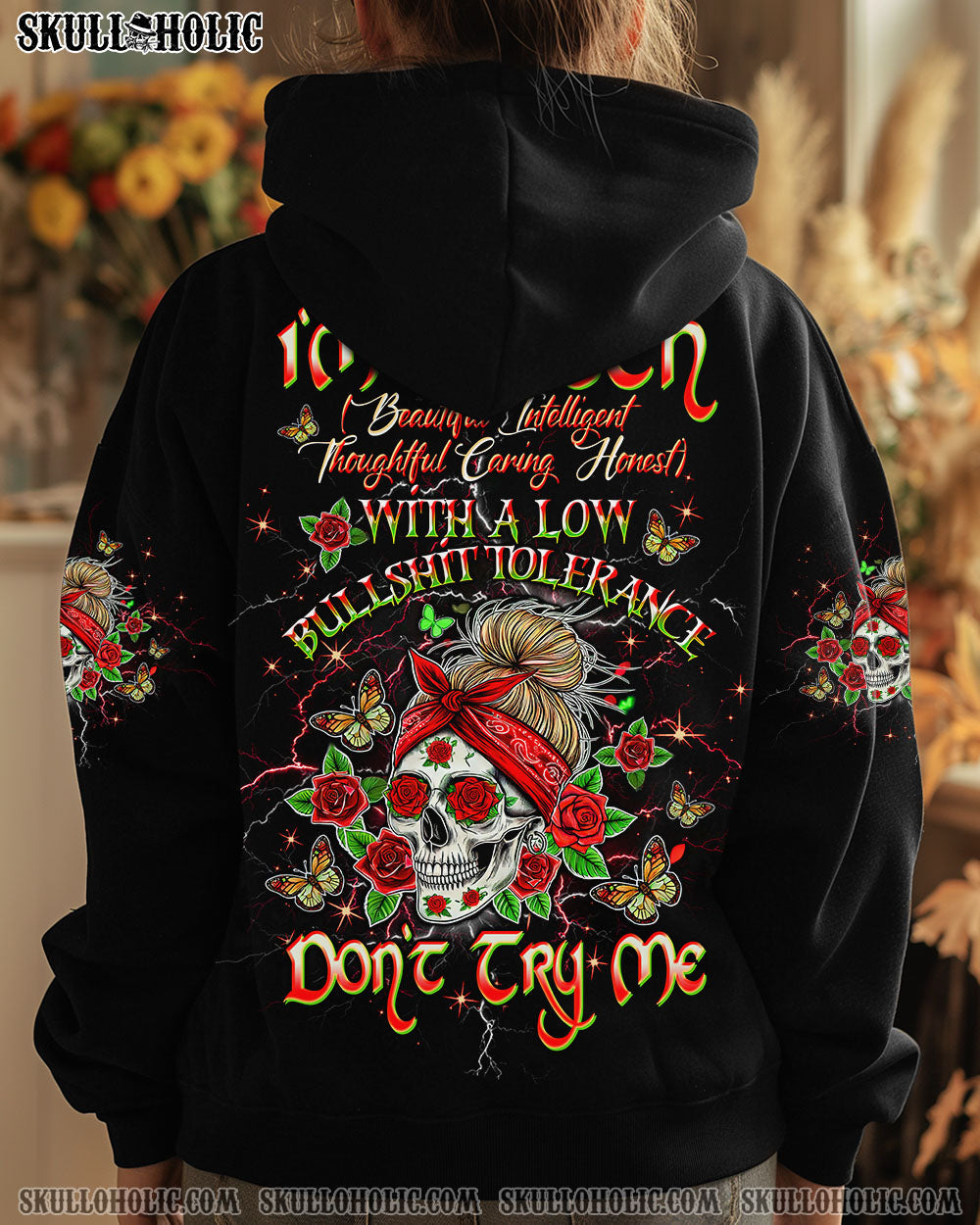 I'M A B DON'T TRY ME MESSY BUN ALL OVER PRINT  - TLTW2503252
