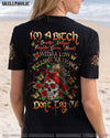 I'M A B DON'T TRY ME MESSY BUN ALL OVER PRINT  - TLTW2503252