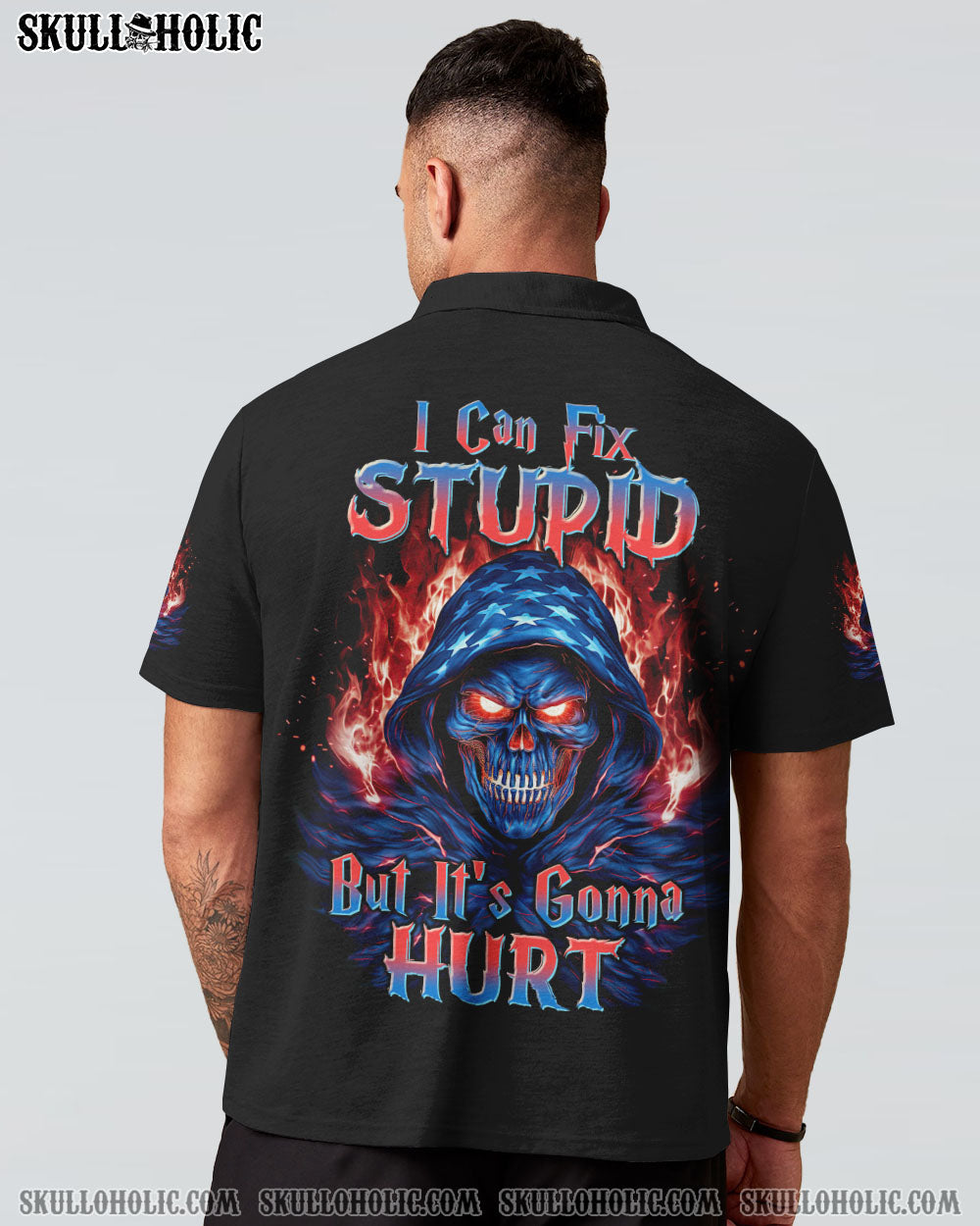 I CAN FIX STUPID BUT IT'S GONNA HURT AMERICA SKULL REAPER ALL OVER PRINT - TLTW2609233