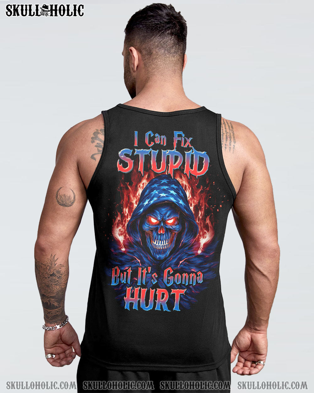 I CAN FIX STUPID BUT IT'S GONNA HURT AMERICA SKULL REAPER ALL OVER PRINT - TLTW2609233