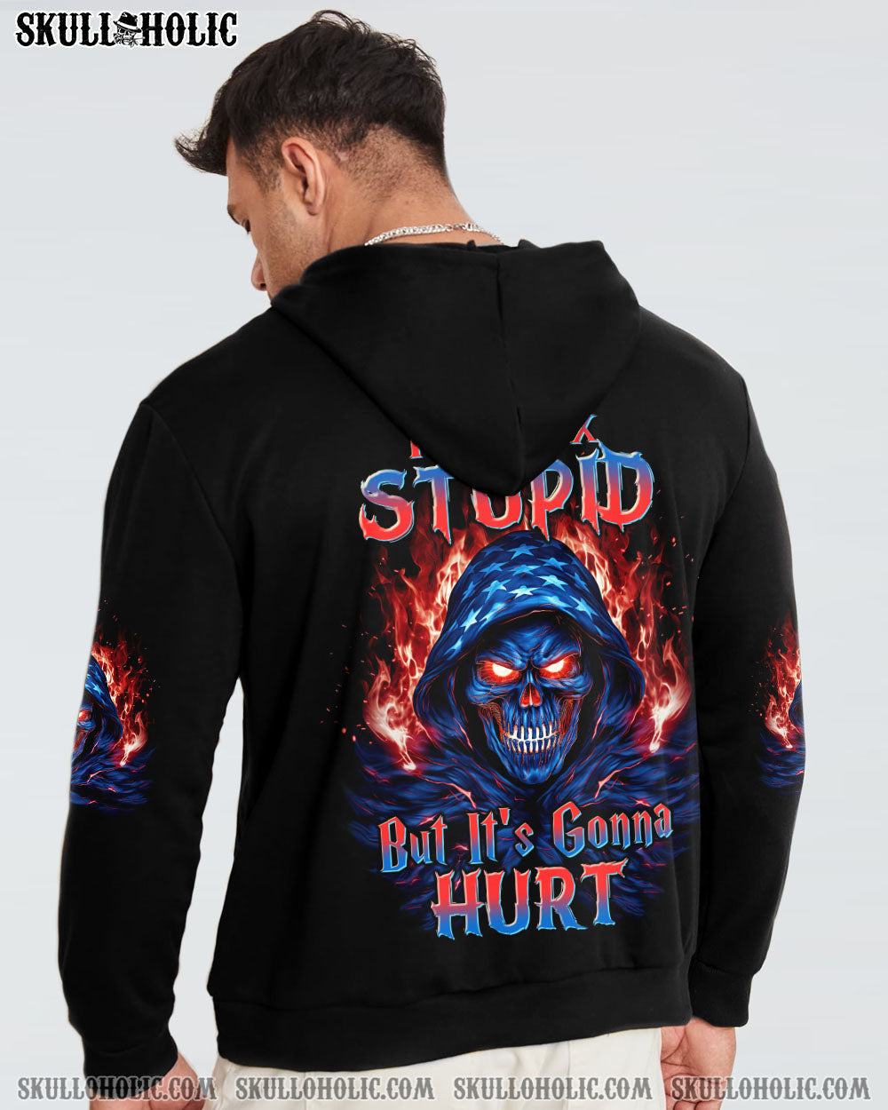 I CAN FIX STUPID BUT IT'S GONNA HURT AMERICA SKULL REAPER ALL OVER PRINT - TLTW2609233