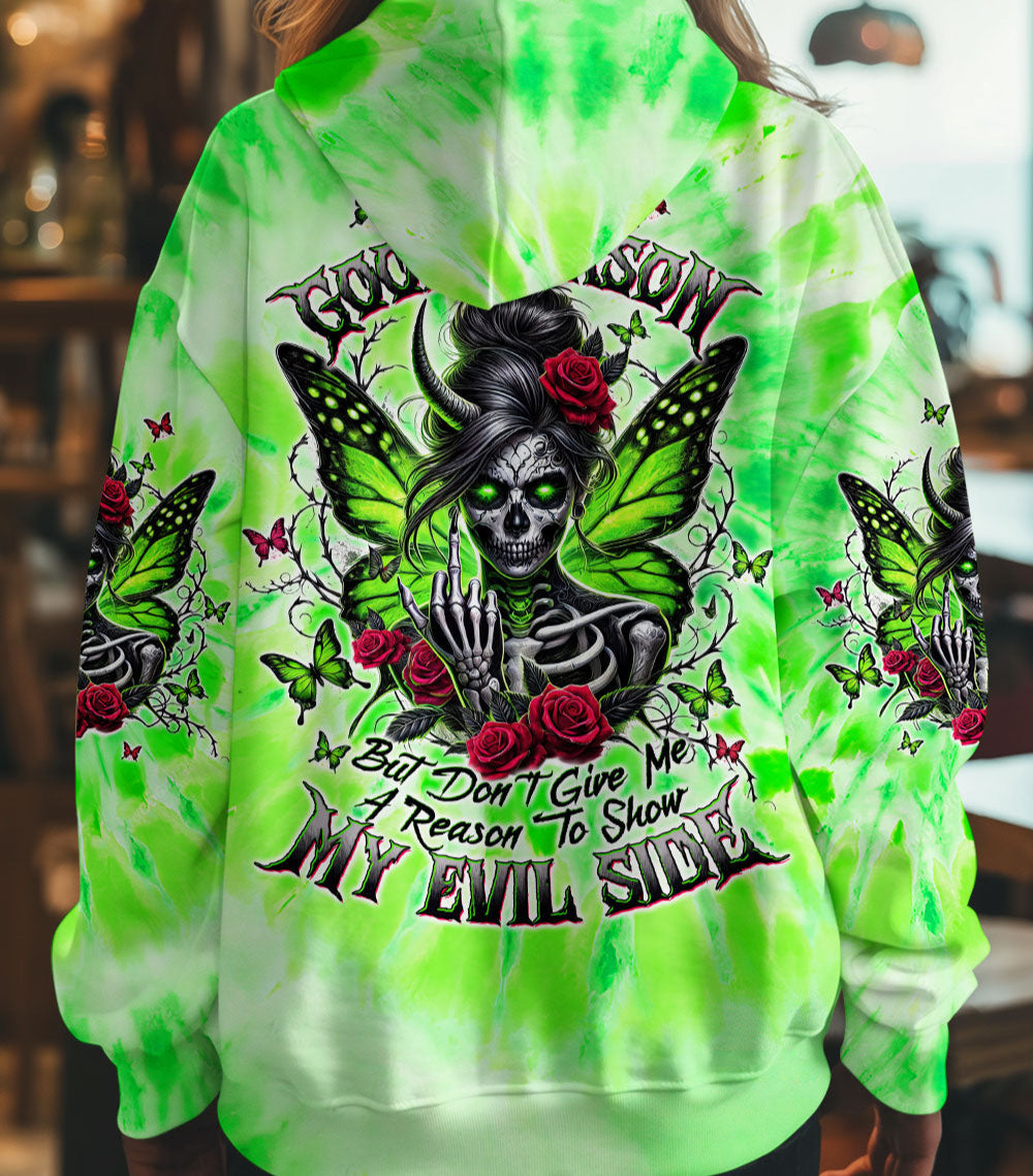 I'M A GOOD PERSON SKULL MESSY BUN TIE DYE  ALL OVER PRINT - TLTW2702251