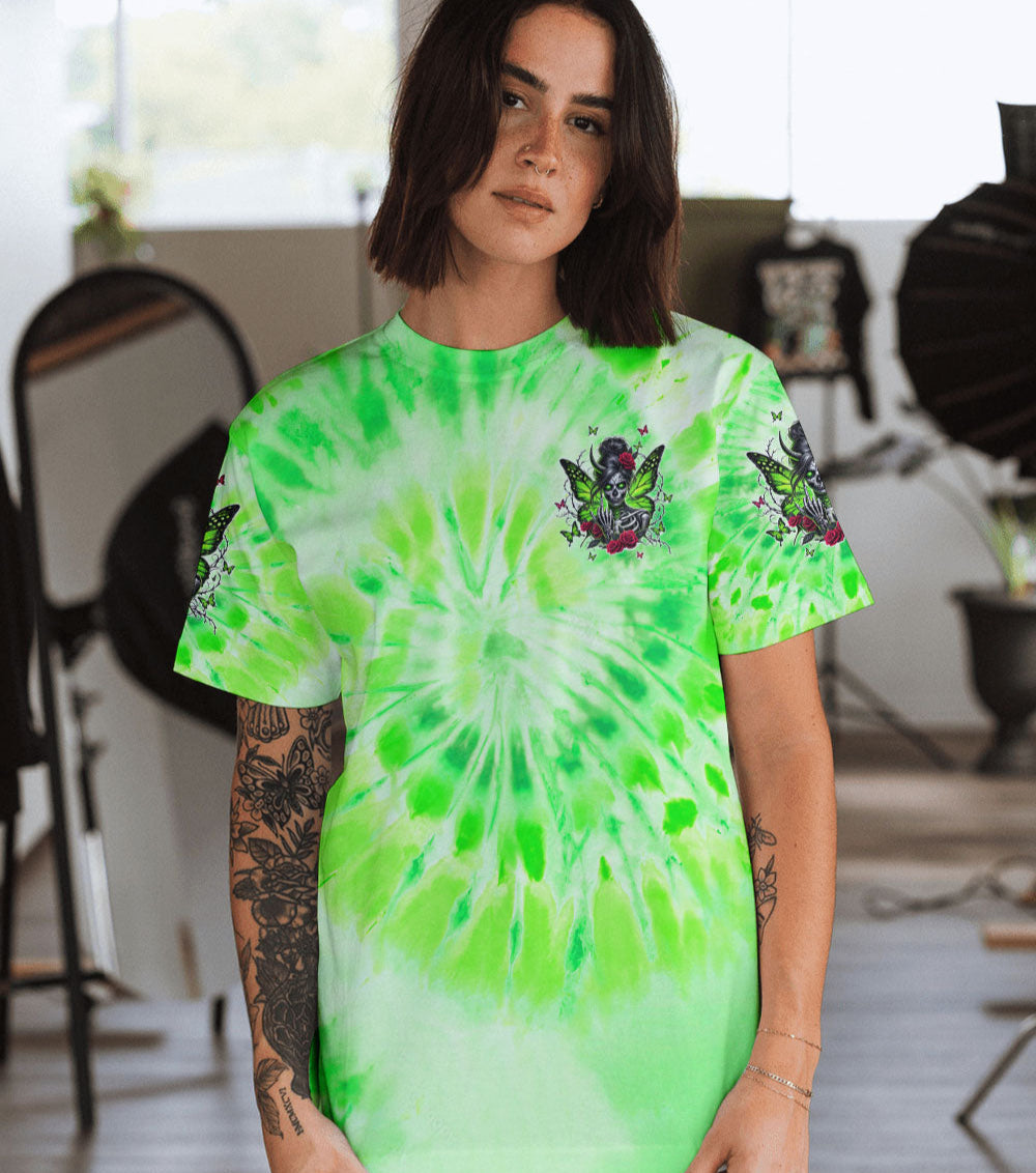I'M A GOOD PERSON SKULL MESSY BUN TIE DYE  ALL OVER PRINT - TLTW2702251