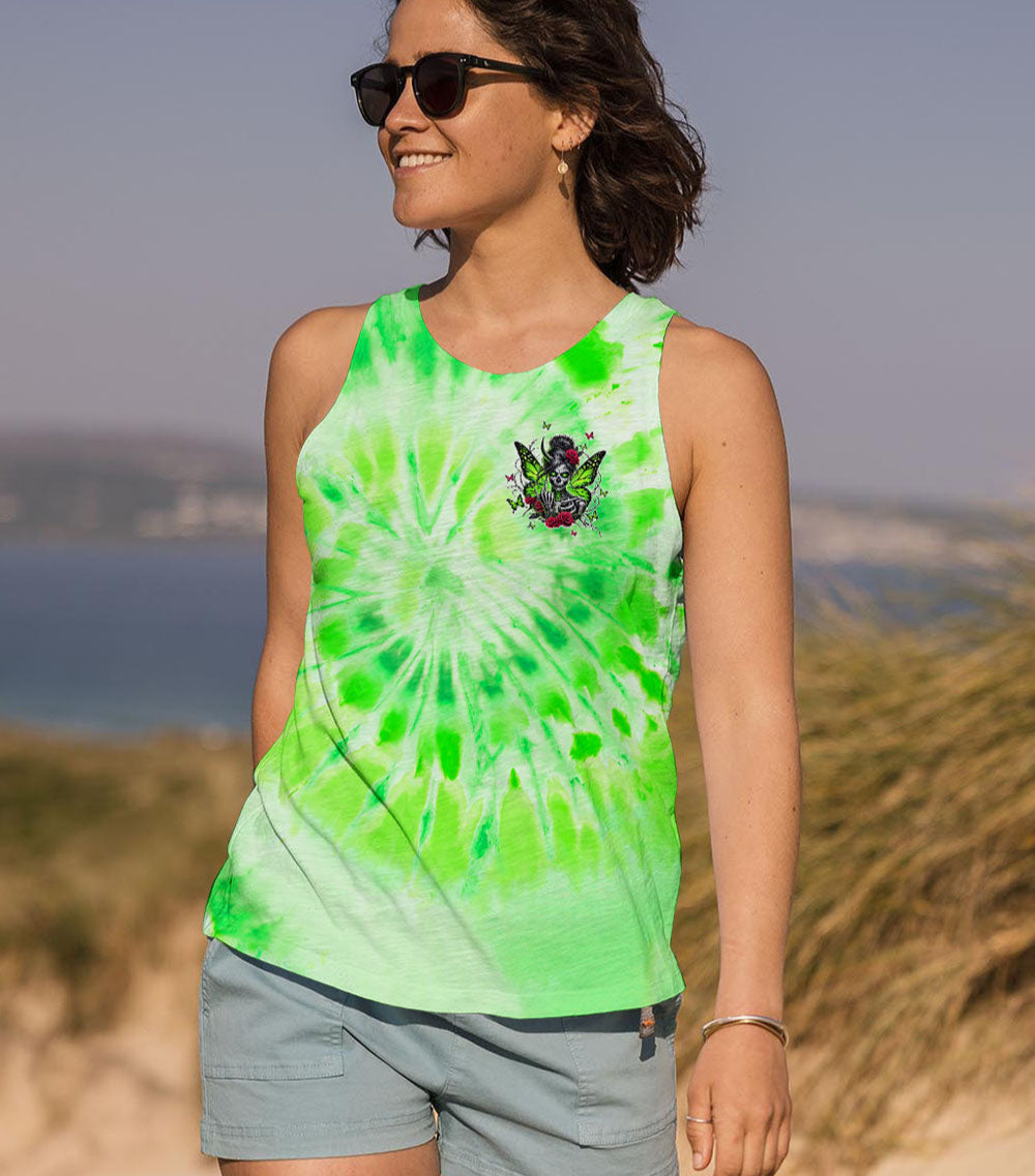 I'M A GOOD PERSON SKULL MESSY BUN TIE DYE  ALL OVER PRINT - TLTW2702251