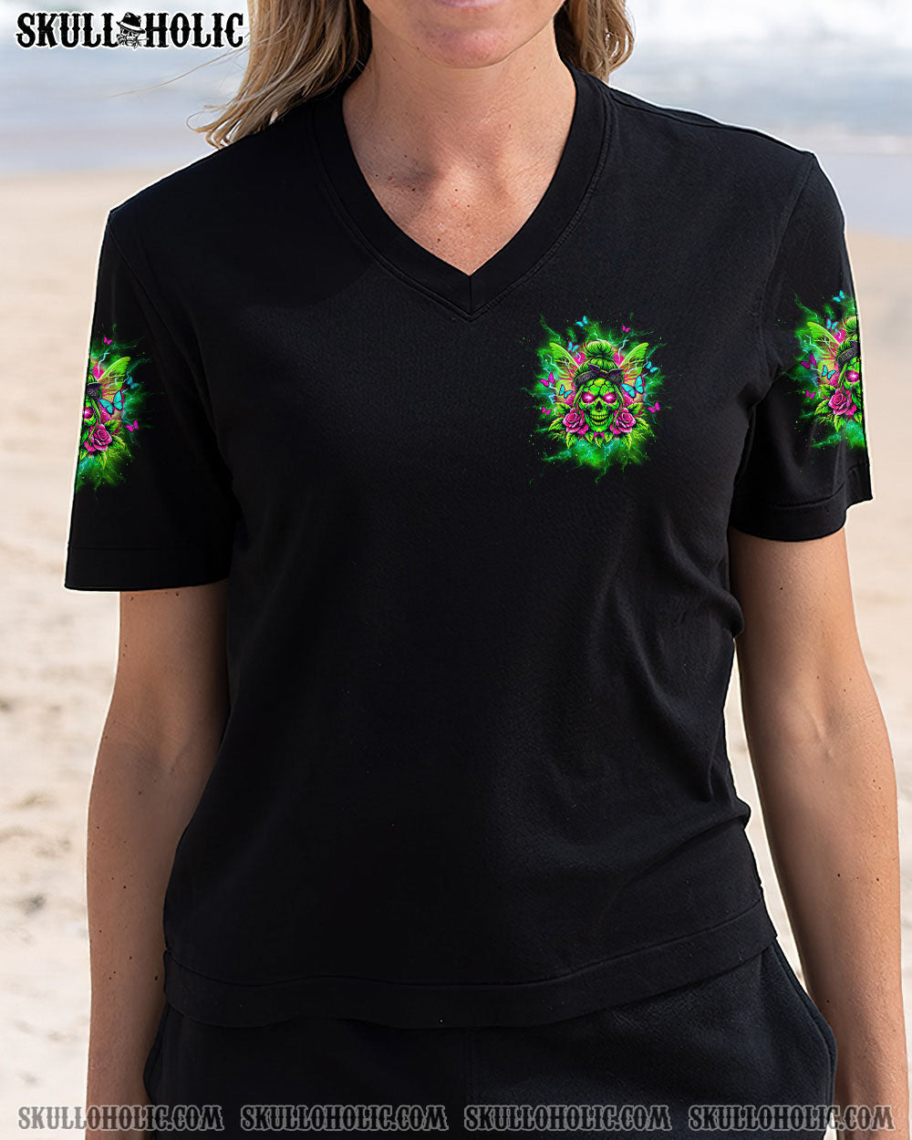 KARMA FAIRY SKULL MESSY BUN ALL OVER PRINT - TLTW2703251