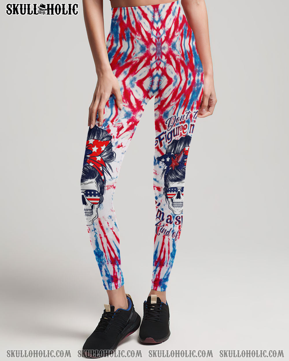 DON'T TRY TO FIGURE ME OUT MESSY BUN AMERICA TIE DYE ALL OVER PRINT - TLTW2706233