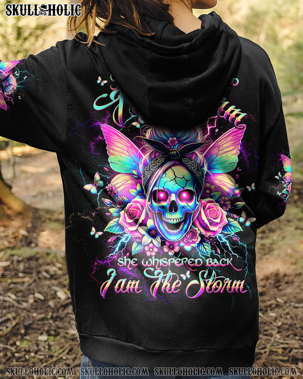 I AM THE STORM MESSY BUN SKULL ALL OVER PRINT - TLTW2803254